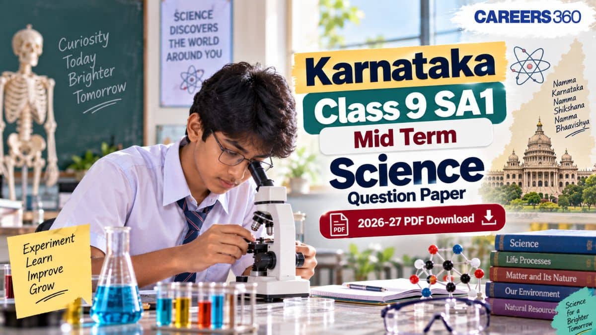 Karnataka Class 9 Mid Term Science Question Paper 2026-27 - Download Solution